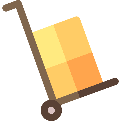 Trolley cart cardboard box shipping and delivery trolley cart icon Trolley cart cardboard box shipping and delivery trolley cart icon
