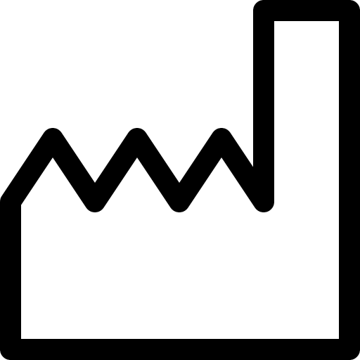 Factory architecture and city factory buildings icon