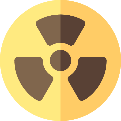 Nuclear energy radioactive signaling alert icon Nuclear energy radioactive signaling alert icon