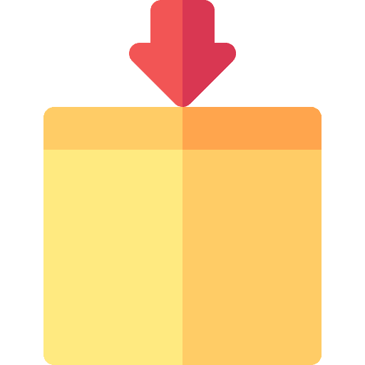 Stocking down arrow limitation shipping and delivery icon Stocking down arrow limitation shipping and delivery icon