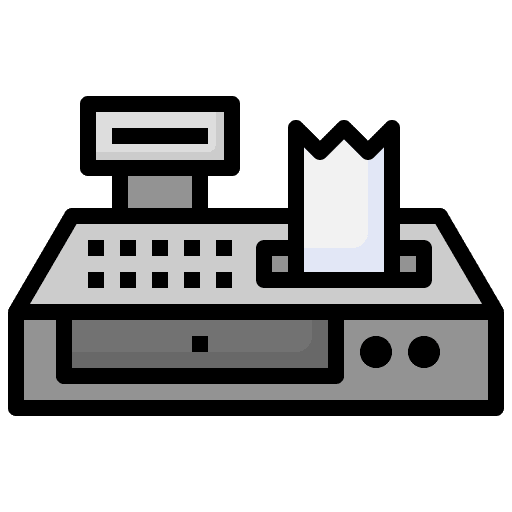 Cashier cash payment deposit electronics icon Cashier cash payment deposit electronics icon