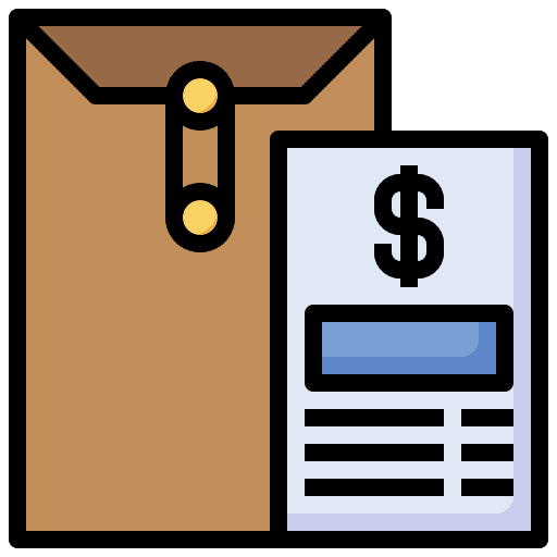 Contract dollar payment folder icon Contract dollar payment folder icon