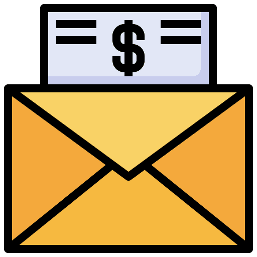 Email currency communications dollar icon Email currency communications dollar icon