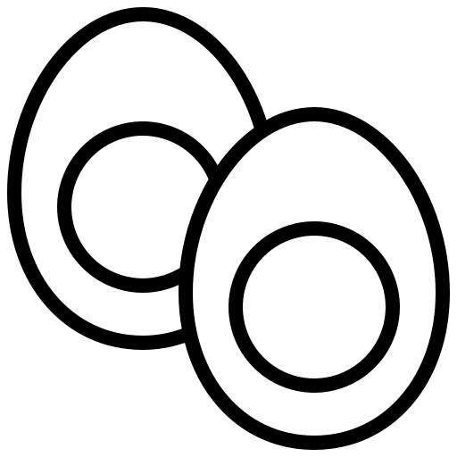 Boiled egg sugar protein eggs icon