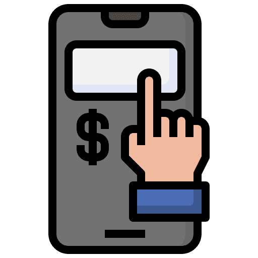 Online payment business and finance mobile payment banking icon Online payment business and finance mobile payment banking icon