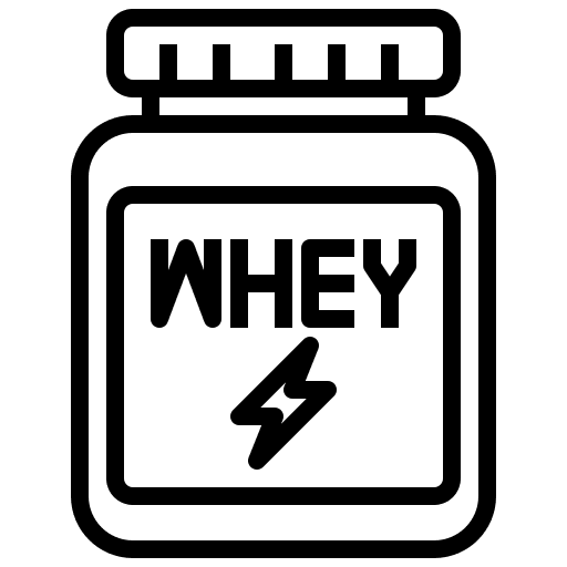 Whey protein bottle jar protein icon
