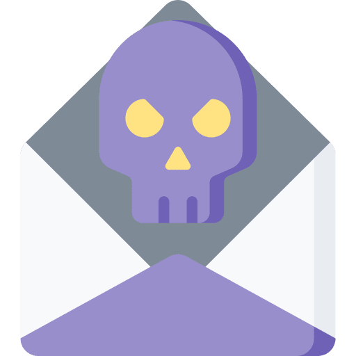 Email communications malware cyber crime icon