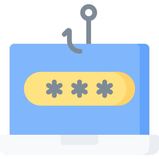 Phishing malware security laptop icon