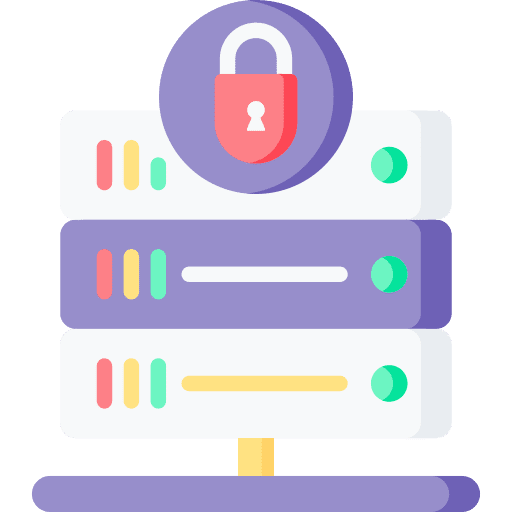 Lock security database protection icon Lock security database protection icon