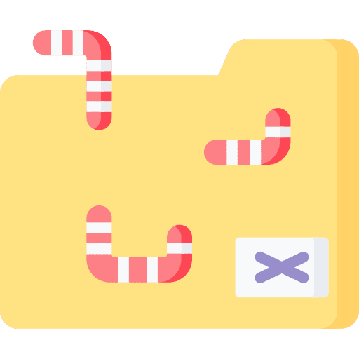 Worm malware computer folder icon Worm malware computer folder icon