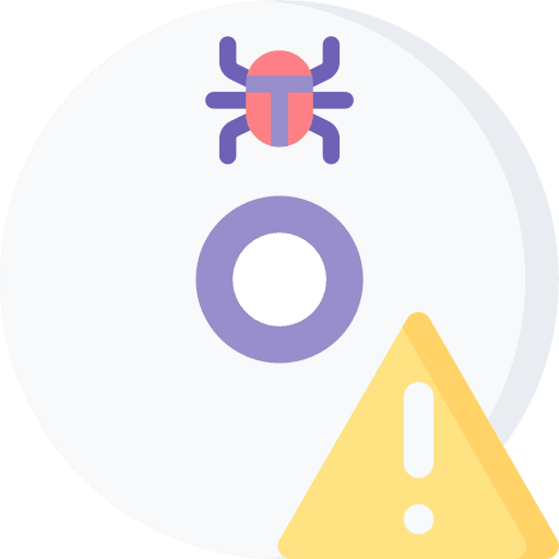 Cd file storage security alert icon Cd file storage security alert icon