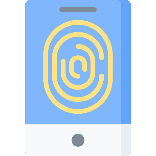 Fingerprint fingerprint smartphone security icon Fingerprint fingerprint smartphone security icon