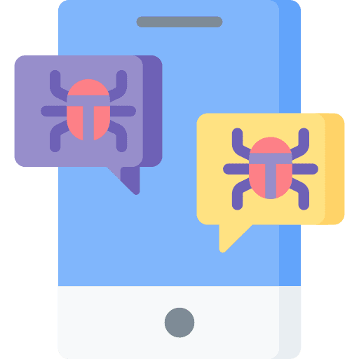 Infected smartphone infected security icon Infected smartphone infected security icon