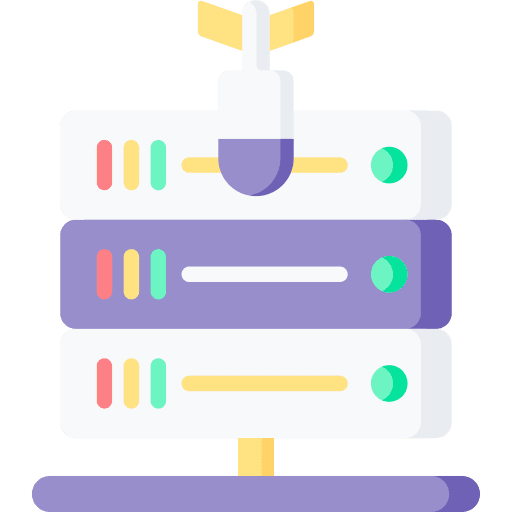 Server hacker database cyber security icon Server hacker database cyber security icon