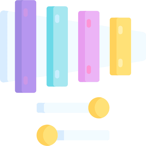 Xylophone music kid percussion instrument icon