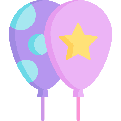 Balloons entertainment festa junina birthday icon Balloons entertainment festa junina birthday icon