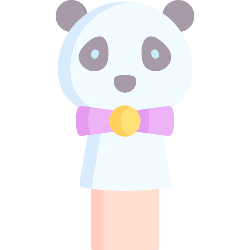 Puppet fluffy childhood kid and baby icon Puppet fluffy childhood kid and baby icon