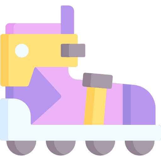 Roller skate sports and competition skid roller skates icon Roller skate sports and competition skid roller skates icon