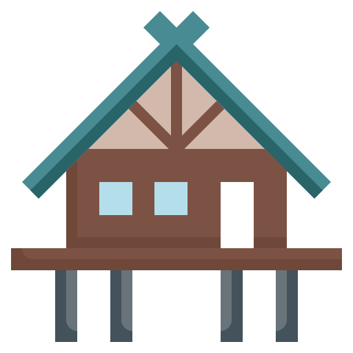 Bungalow real estate architecture and city cabin icon