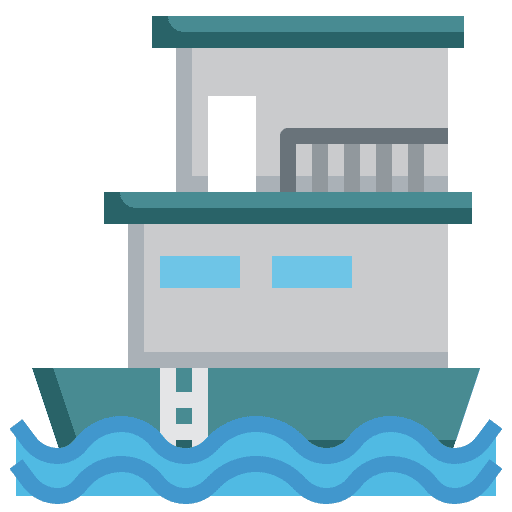 Houseboat real estate house property icon Houseboat real estate house property icon