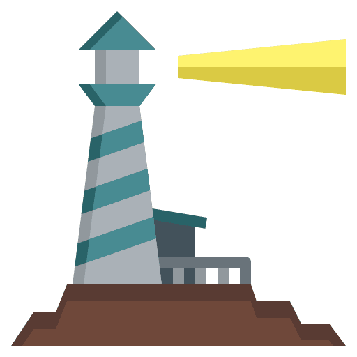 Lighthouse security nature transportation icon
