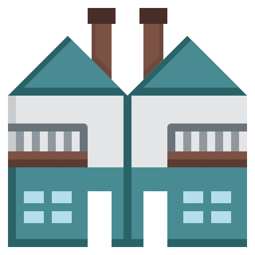Twin real estate building twin icon