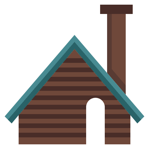 Wood cabin real estate wood cabin building icon