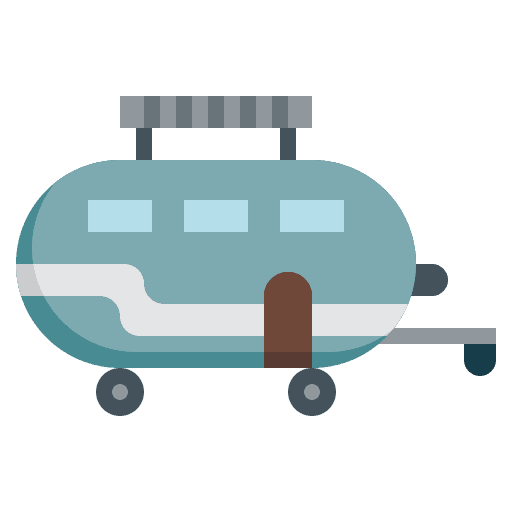 Caravan camping van trailer travel icon Caravan camping van trailer travel icon