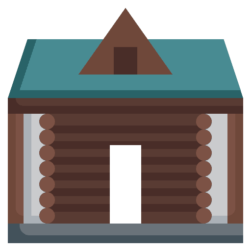 Wood house residential lodge wood cabin icon Wood house residential lodge wood cabin icon