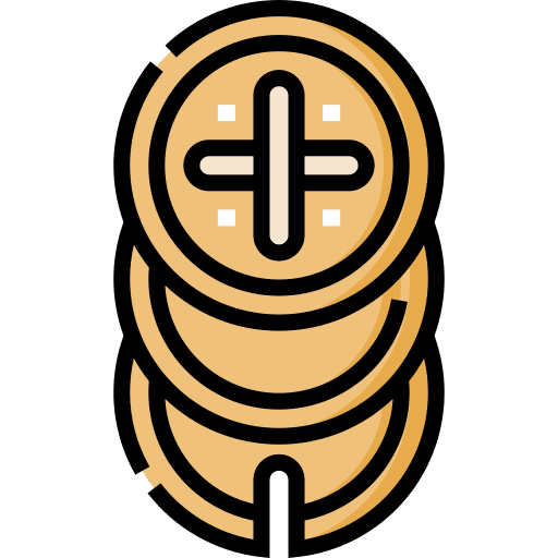Gold cash currency coins icon Gold cash currency coins icon