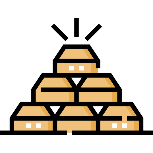 Gold ingot gold bars wealth invesment icon Gold ingot gold bars wealth invesment icon