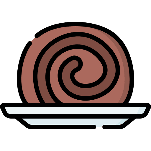 Chocolate roll bakery sweet food dessert icon Chocolate roll bakery sweet food dessert icon