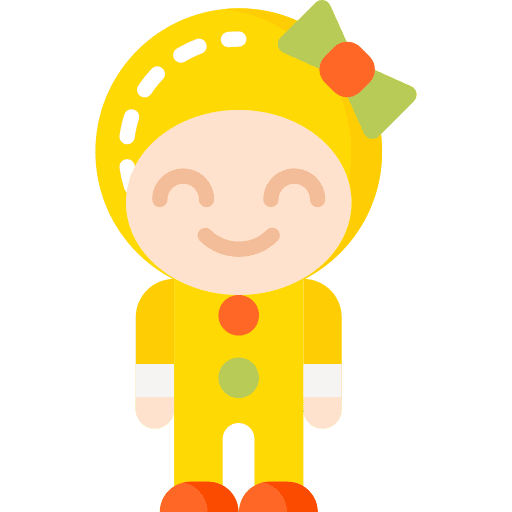 Gingerbread kid kid and baby cookie icon