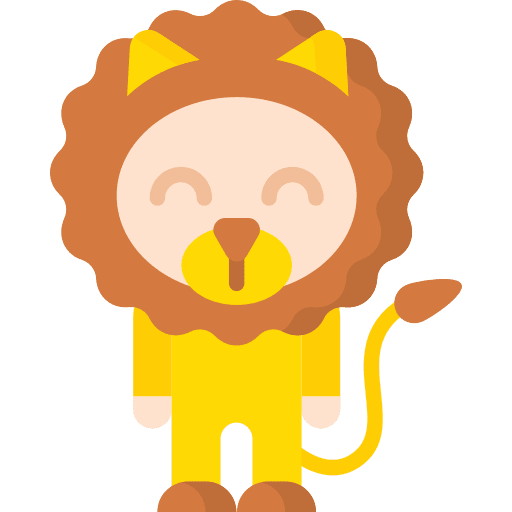 Lion lion kid kid and baby icon