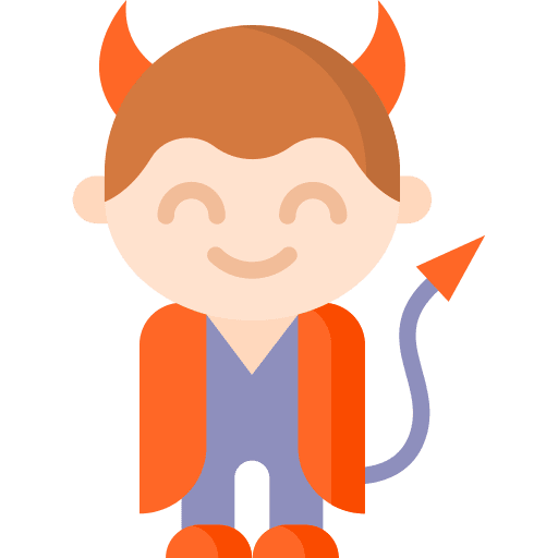 Devil horns costume devil icon Devil horns costume devil icon