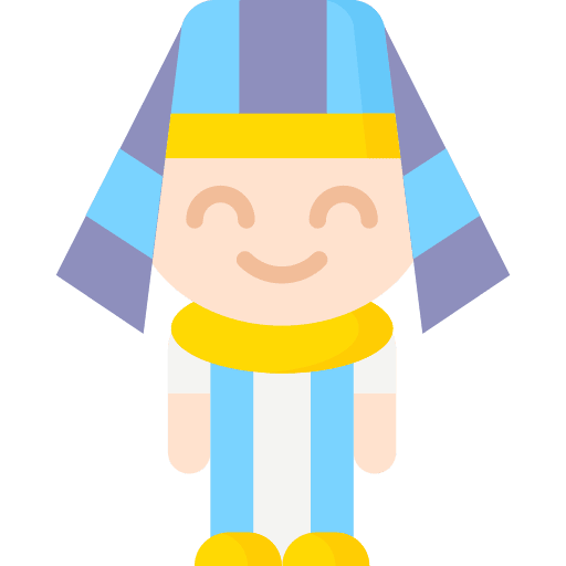 Egyptian kid user costume icon Egyptian kid user costume icon