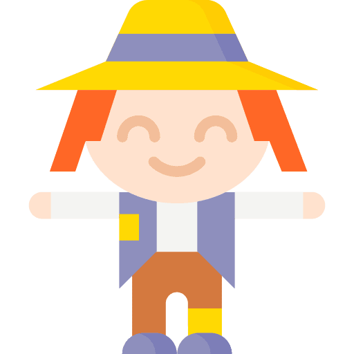 Scarecrow scarecrow kid and baby people icon