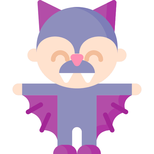 Bat child animal wings icon Bat child animal wings icon