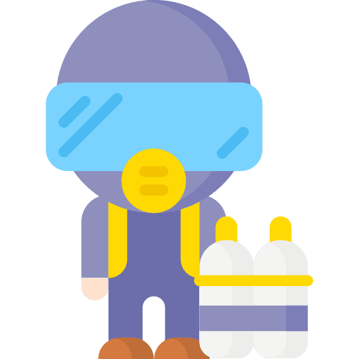 Diver oxygen tank people goggles icon Diver oxygen tank people goggles icon