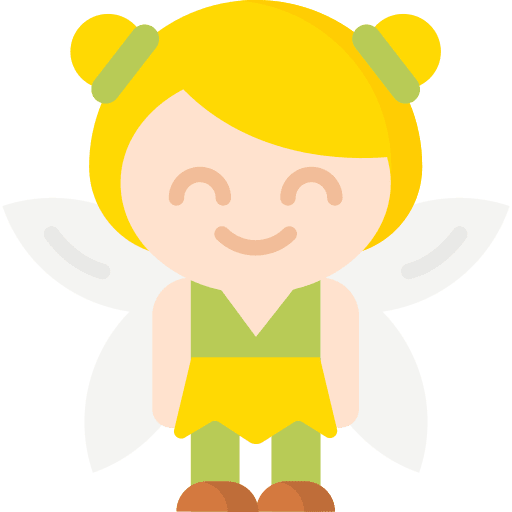 Fairy fairy costume kid icon Fairy fairy costume kid icon