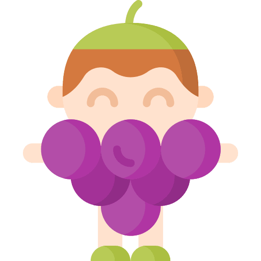 Grapes kid boy brown hair icon Grapes kid boy brown hair icon