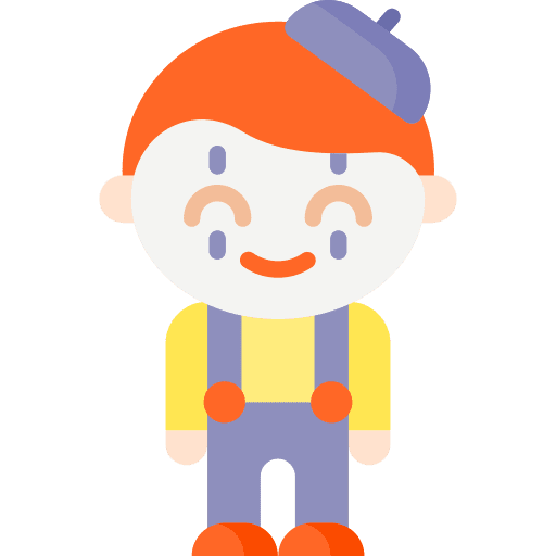 Mime kid people redhead icon Mime kid people redhead icon