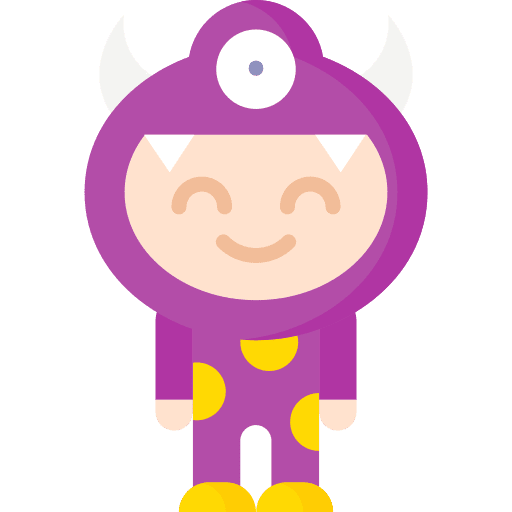 Monster kid caucasian people icon Monster kid caucasian people icon
