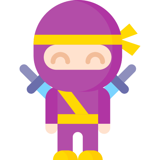 Ninja caucasian people costume icon Ninja caucasian people costume icon