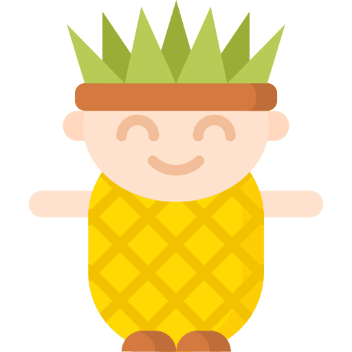 Pineapple caucasian boy pineapple icon Pineapple caucasian boy pineapple icon
