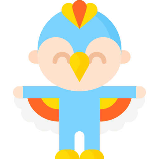 Bird costume wings people icon Bird costume wings people icon