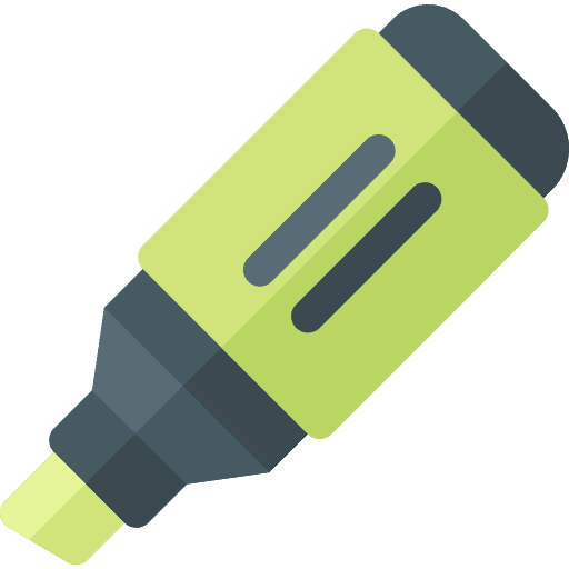 Highlighter marker office material highlighter icon