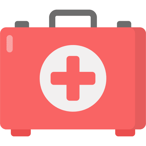 First aid kit hand bag healthcare first aid kit icon