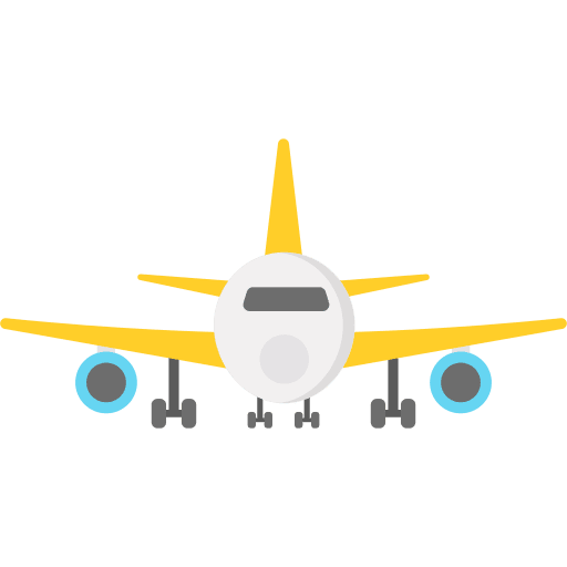 Airplane transportation jet aeroplane icon