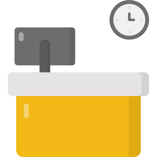 Check in desk check in desk commerce and shopping icon Check in desk check in desk commerce and shopping icon